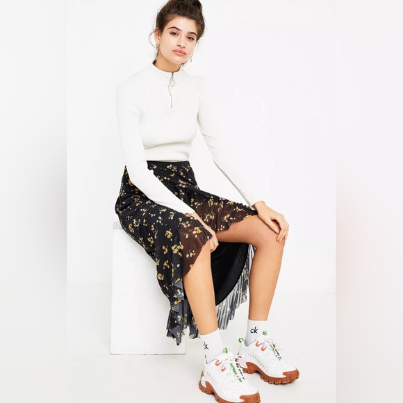 Urban Outfitters Mesh Frill Midi Skirt - Picture 4 of 15
